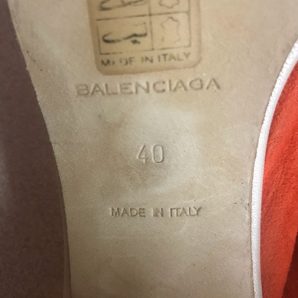 Balenciaga Blood orange suede sandals /hills:5” - Picture 7 of 7